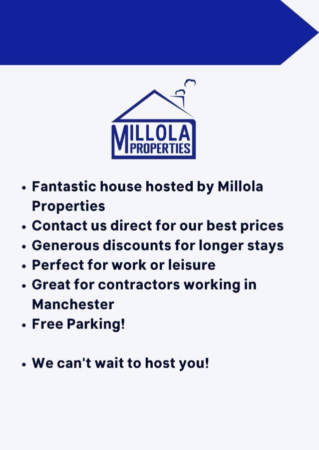 1 Mile To Etihad Stadium & Coop Arena, Free Parking, 7 Ppl Villa Manchester Exterior photo